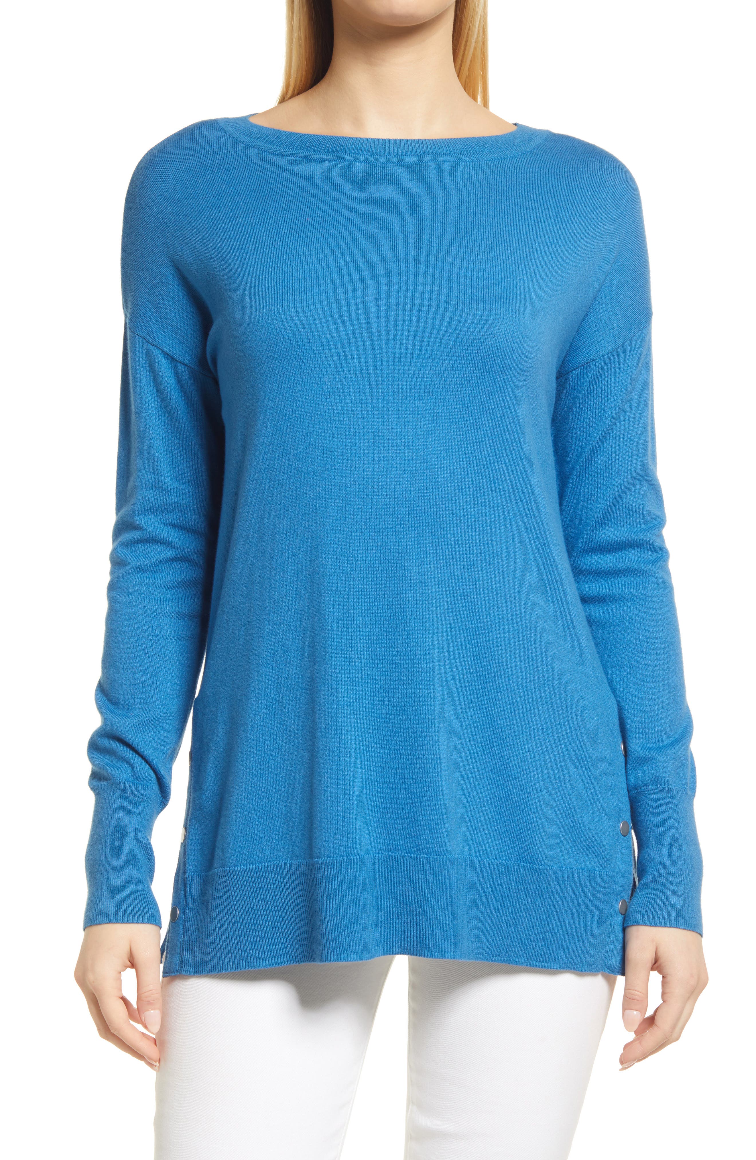 navy blue tunic sweater