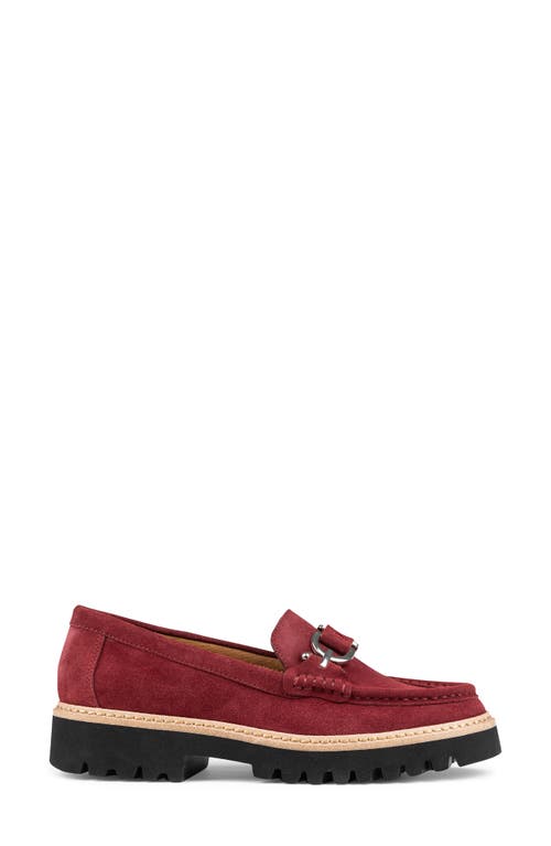 Shop Donald Pliner Helioci Moc Toe Loafer In Cranberry