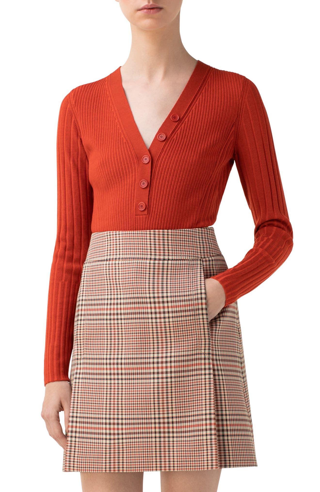 wool henley sweater