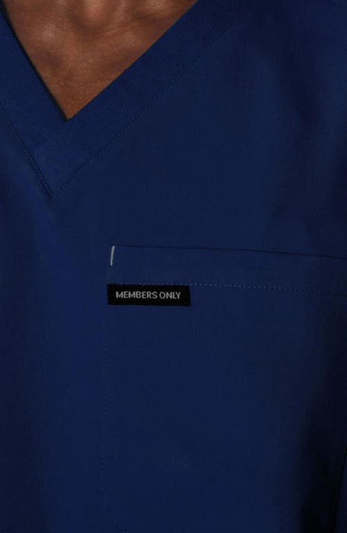 Shop Members Only Manchester 3-pocket Scrub Top In Navy