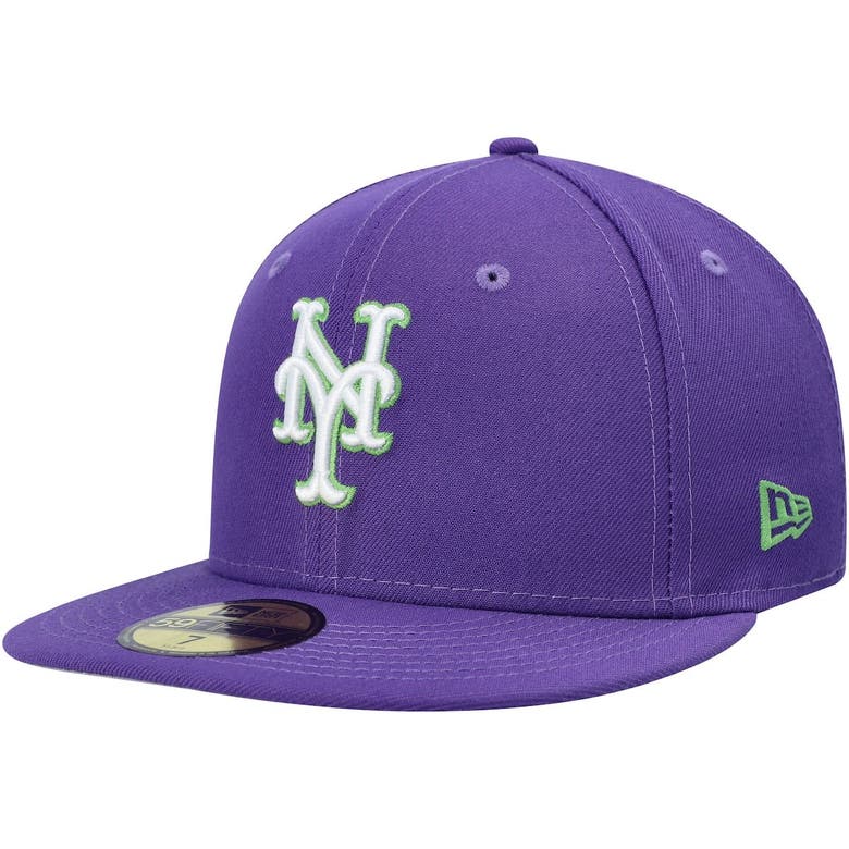 New Era Purple New York Mets Lime Side Patch 59fifty Fitted Hat | ModeSens