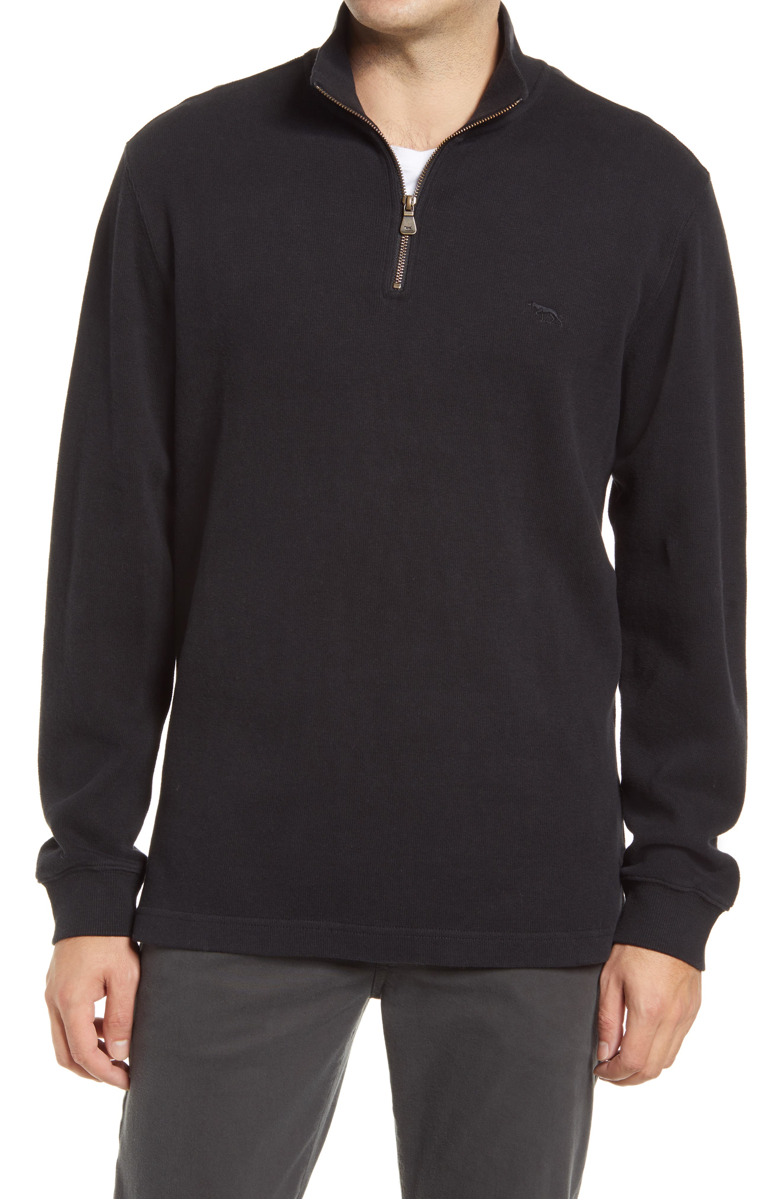 Black quarter zip sweatshirt Clearance