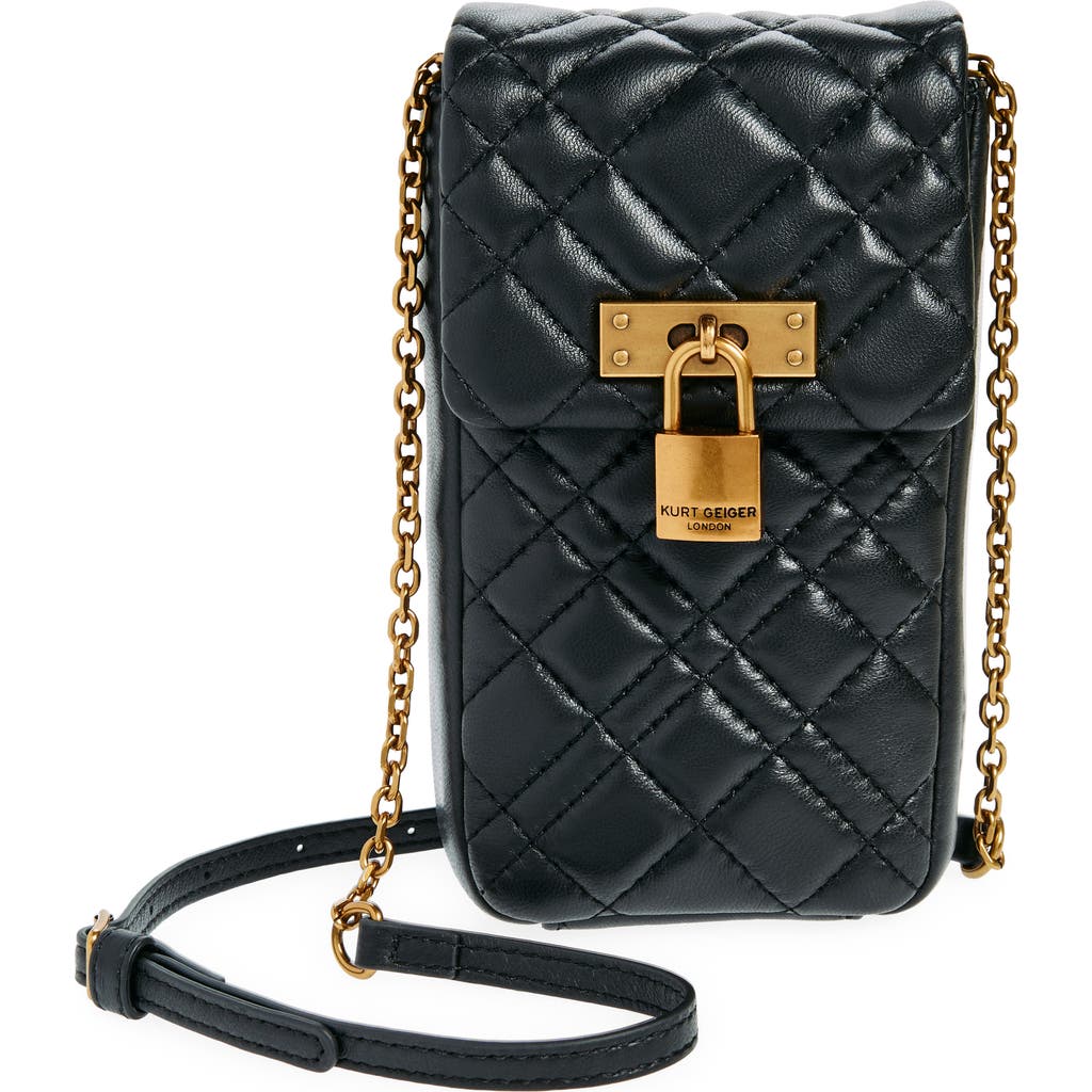 Shop Kurt Geiger London Brixton Phone Crossbody Bag In Black