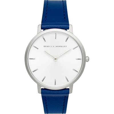 Rebecca Minkoff Major Leather Strap Watch, 35Mm