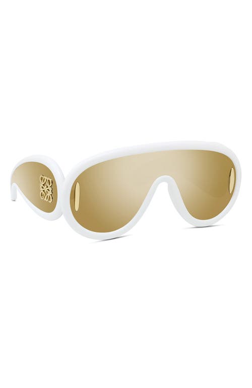 Shop Loewe X Paula's Ibiza 56mm Mask Sunglasses In Ivory/brown Mirror