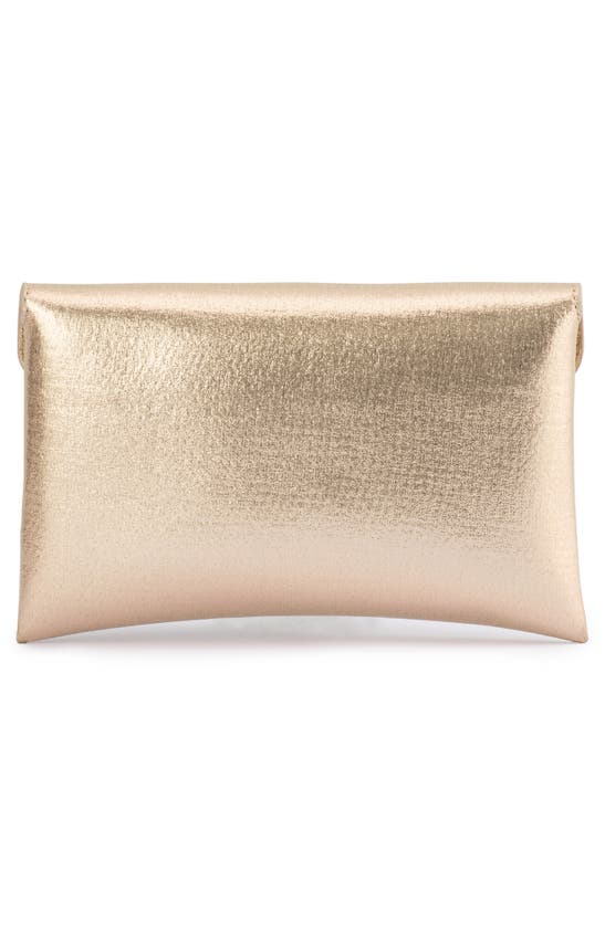 Shop Olga Berg Antonia Envelope Clutch In Champagne