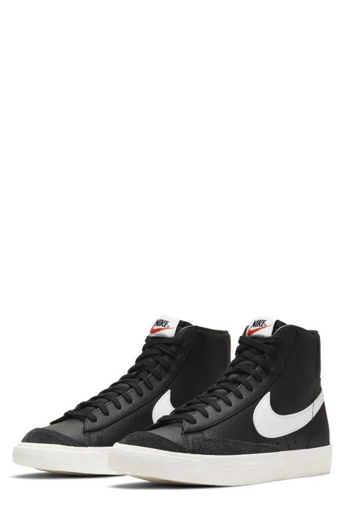 Nike Blazer Mid '77 Vintage Sneaker in Black/Sail/White