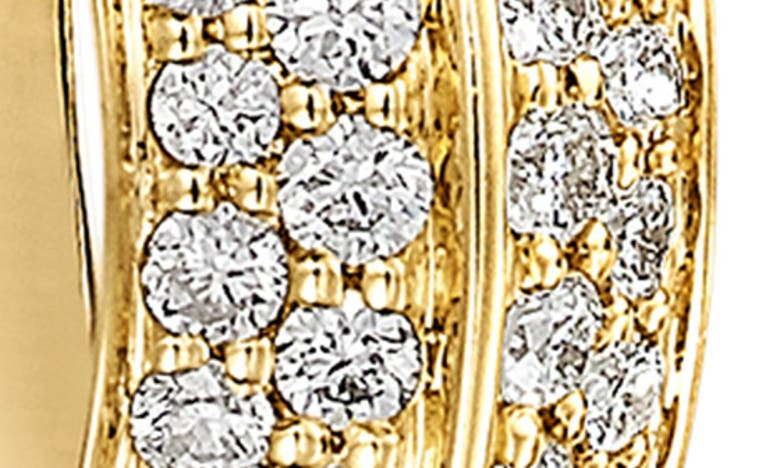 Shop Cast Defiant Iced Diamond Huggie Hoop Earrings In Gold