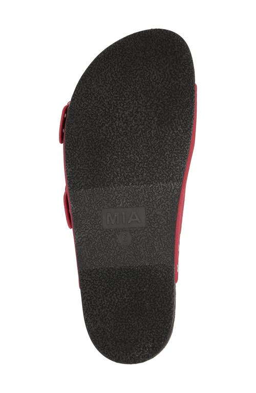 Mia Brooklyn Slide Sandal In Red
