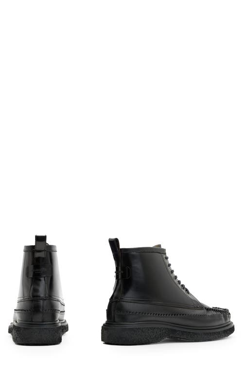 Shop Allsaints Gibbs Moc Toe Boot In Black