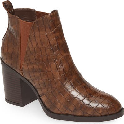 Mia Hart Faux Leather Bootie, Brown