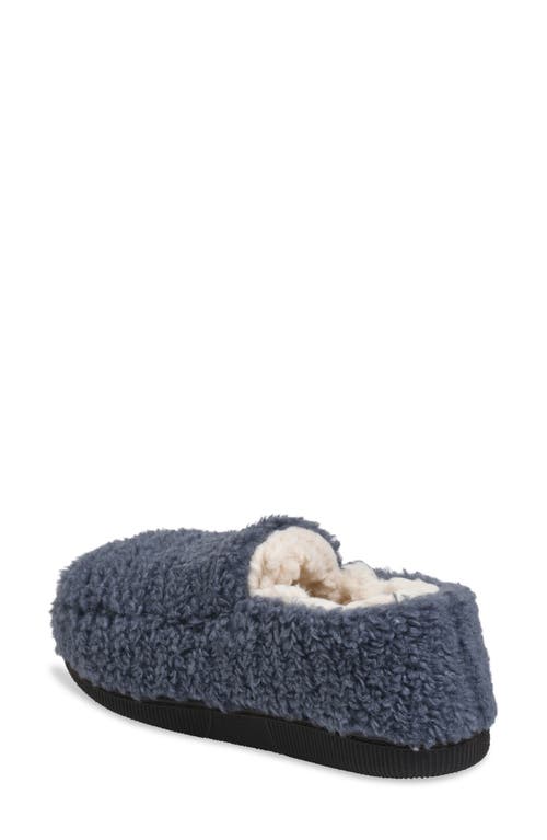 Gaahuu Berber Faux Shearling Lined Slipper In Denim