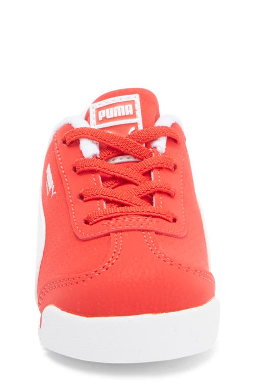 Puma Kids' Roma Reversed Sneaker In For All Time Red- White