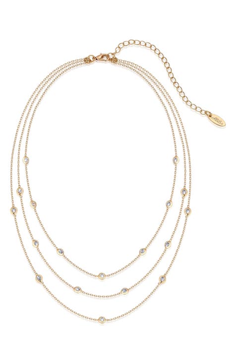 Anna Double Layer Necklace [18K Gold Plated] - with Initial Charms