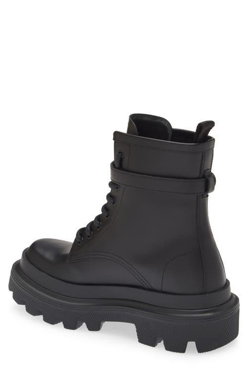 Shop Dolce & Gabbana Dolce&gabbana Dg Logo Combat Boot In Nero