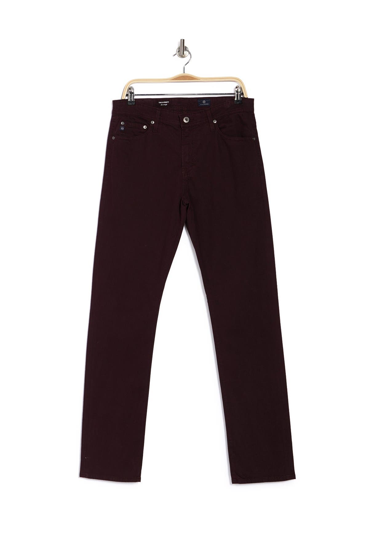 Ag Everett Slim Straight Jeans In Bright Pink