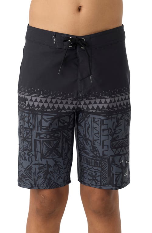 Shop O'neill Kids' Hyperfreak Heat Swim Trunks In Graphite