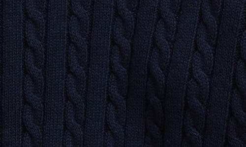 Polo Ralph Lauren Kids' Cable Knit Cotton Cardigan In Hunter Navy