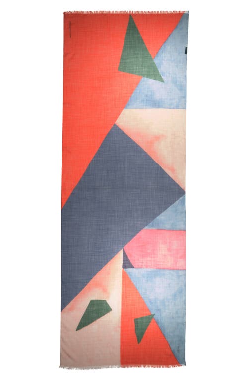 Shop Akris Abstract Print Cashmere & Silk Scarf In 067 Multicolor