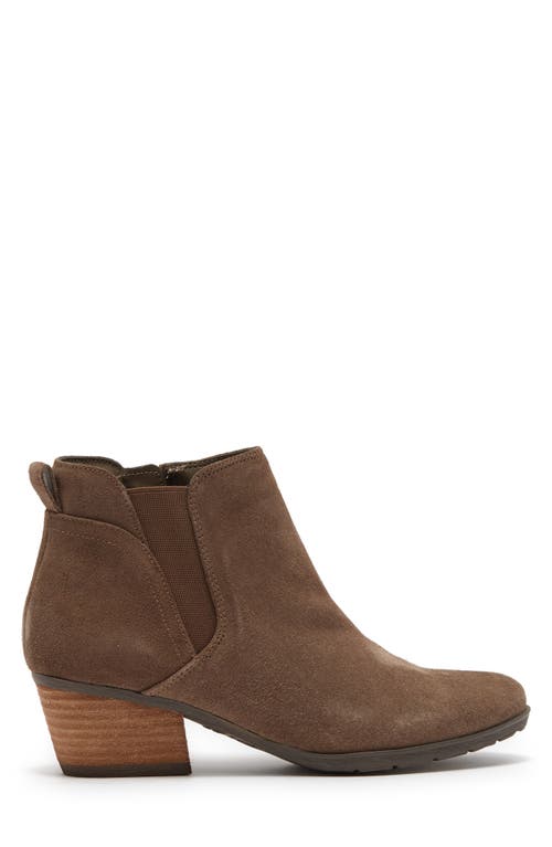 Shop Blondo Victory Waterproof Bootie In Dk Taupe Suede