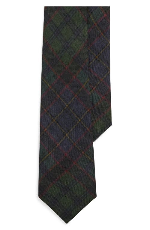 Ralph Lauren Purple Label Tartan Cashmere & Silk Tie in Green Multi 