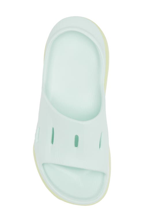 Hoka Gender Inclusive Ora Recovery Slide 3 Sandal In Aqua Breeze/celery Juice