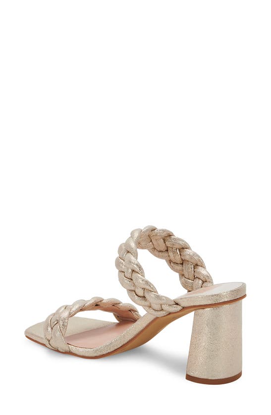 Dolce Vita Paily Heels In Light Gold Metallic Stella Suede In Gold