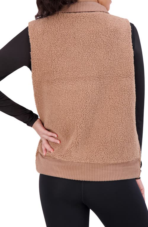 Sage Collective Sage Collective Mixed Fleece Vest In Portabella