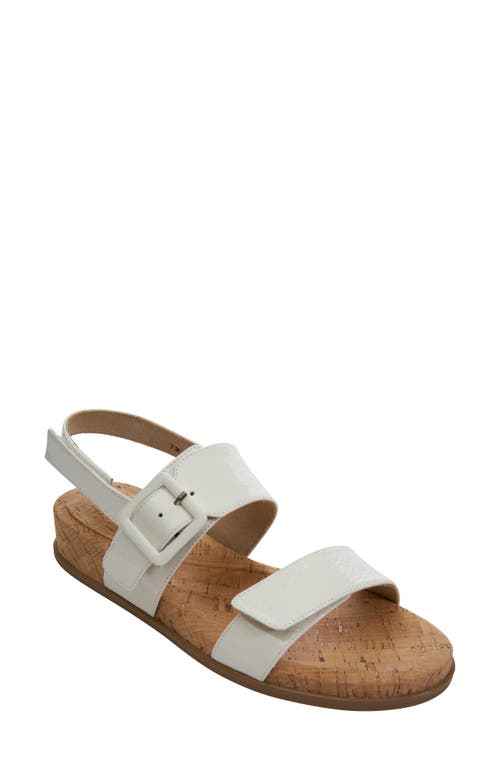 Nelly Wedge Sandal in White