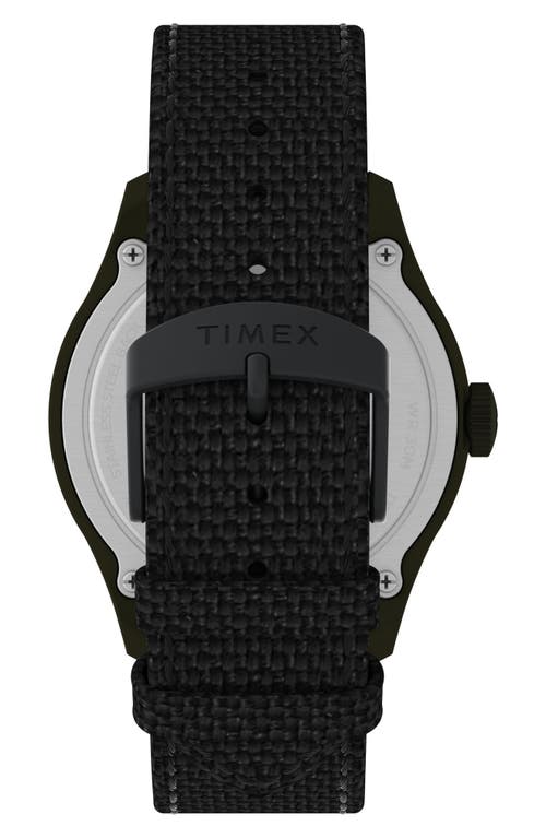 Shop Timex ® Expedition North® Traprock Recycled Textile Strap Watch, 43mm In Black