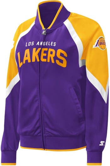 Starter Los Angeles Lakers Women's Purple Slam Dunk Raglan Full-Zip Track  Jacket