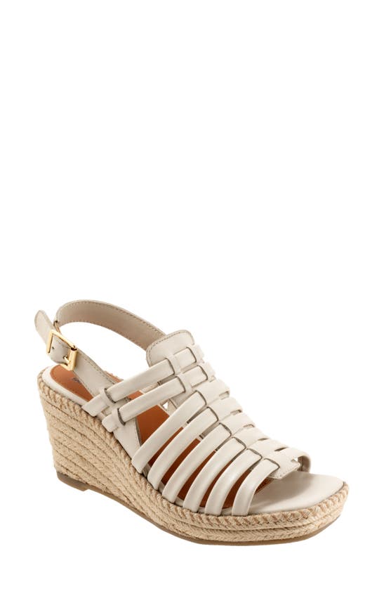 Shop Softwalk ® Havana Slingback Espadrille Platform Wedge Sandal In Ivory