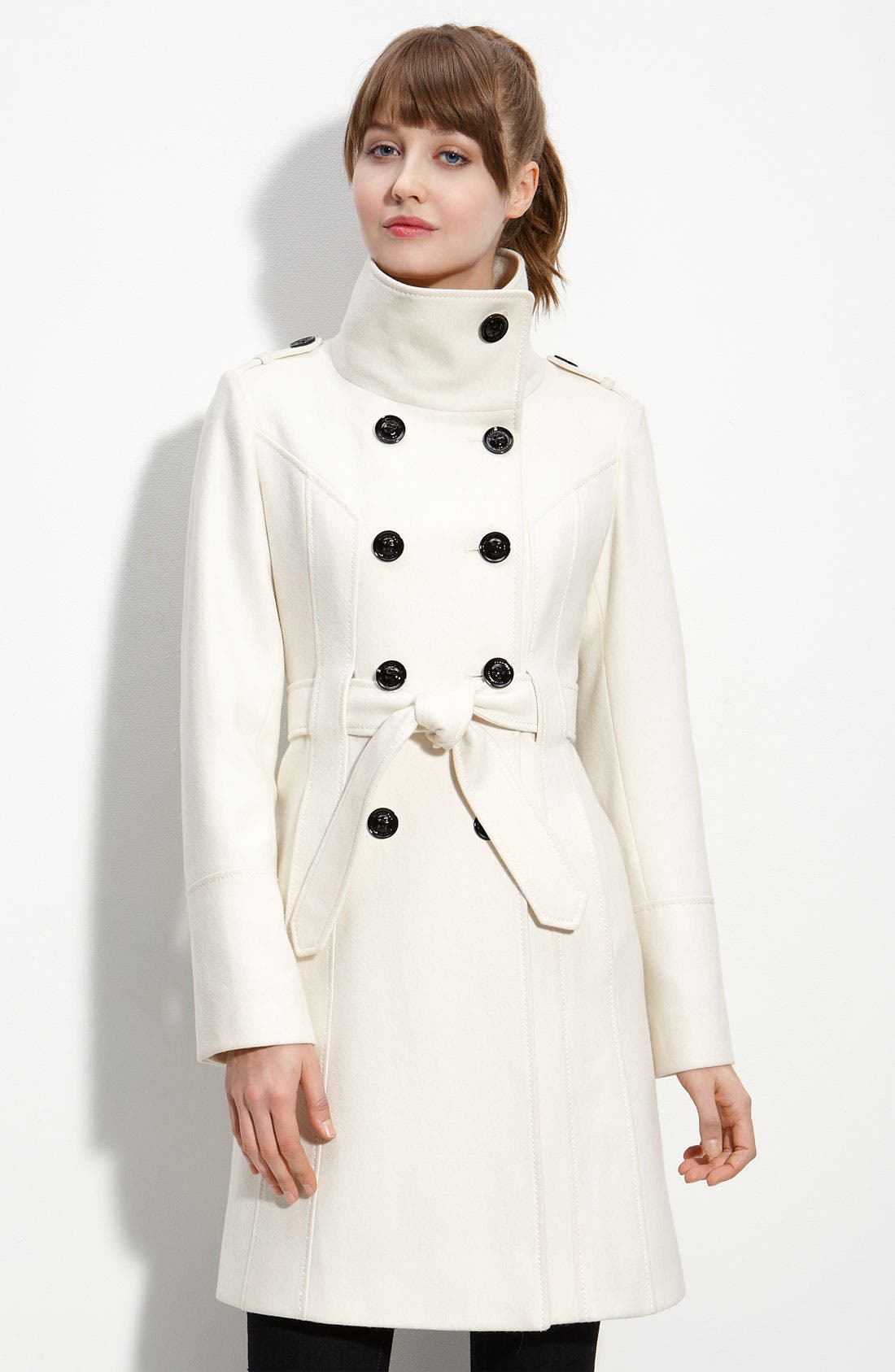 GUESS Double Breasted Wool Blend Trench Nordstrom