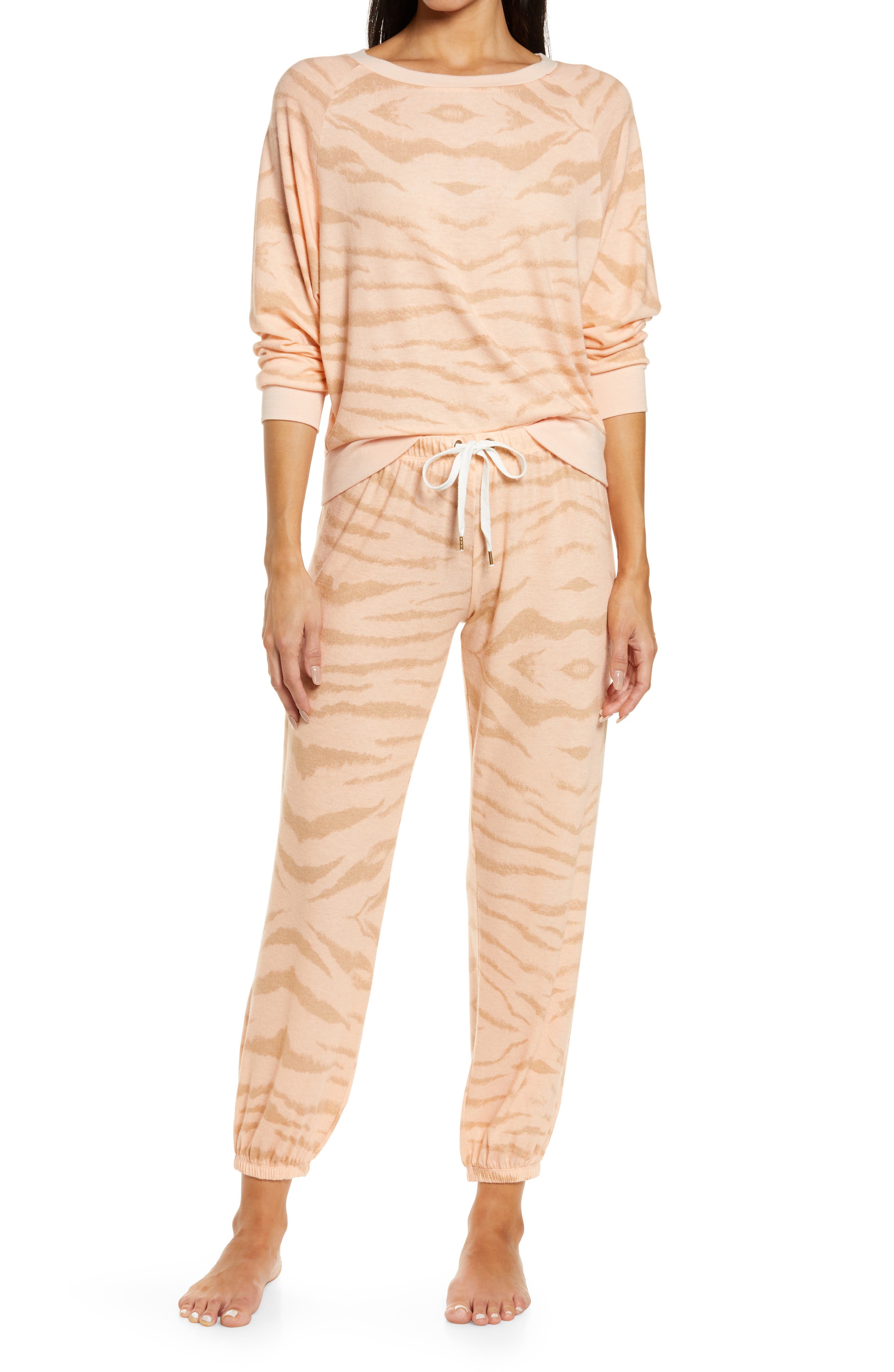 FOREVER DREAMING Ladies Womens Lounge Pyjama Set Printed Jersey Short Sleeve New 