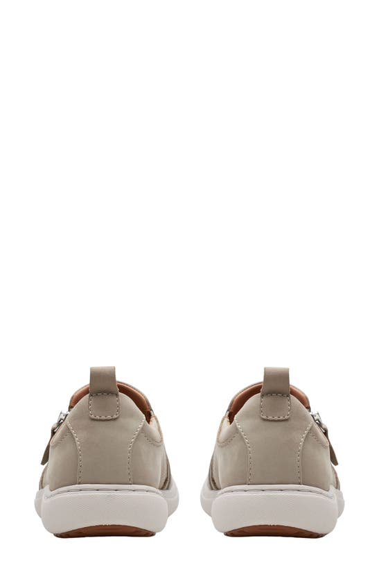 Clarks Nalle Lilac Slip-on Sneaker In Stone Nubu