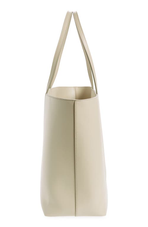 Shop Dolce & Gabbana Dolce&gabbana Dg Logo Leather Tote In Ivory