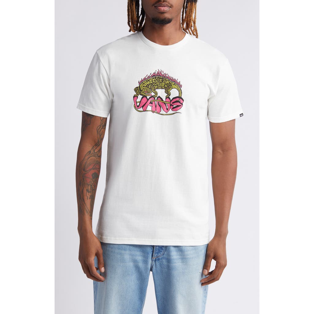 Vans Fiery Friend Graphic T-shirt In Marshmallow