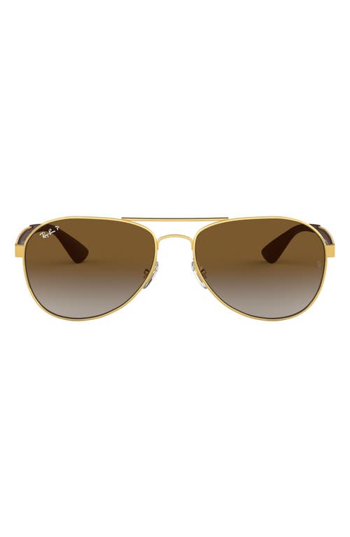 Ray-Ban Unisex 58mm Gradient Aviator Sunglasses in Gold at Nordstrom
