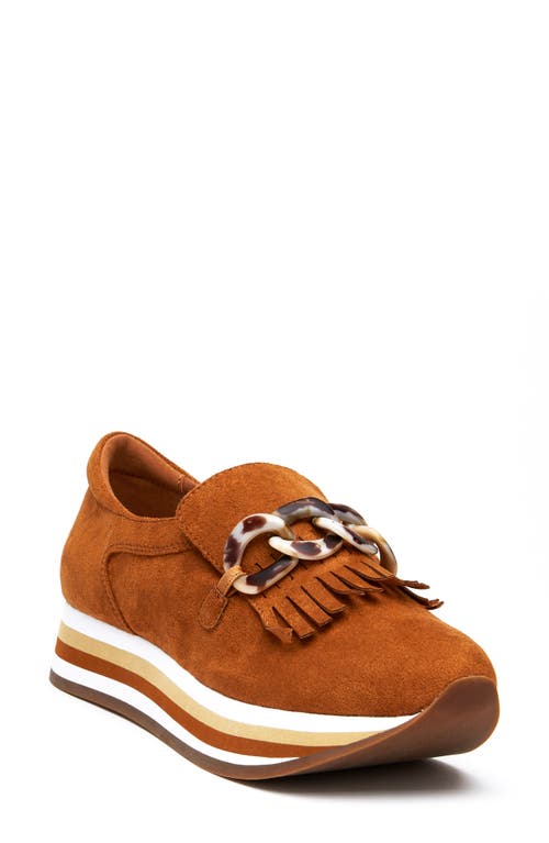 Bess Chain Loafer Sneaker in Saddle