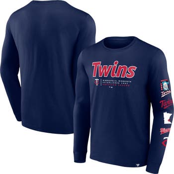 FANATICS Men's Fanatics Branded Navy Minnesota Twins Strike the Goal Long  Sleeve T-Shirt