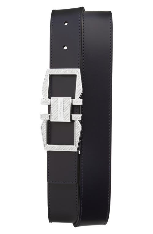 FERRAGAMO Double Gancio Reversible Leather Belt Midnight Nero at Nordstrom, Eu