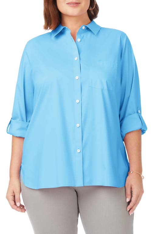 Foxcroft Cole Roll Sleeve Button-Up Shirt at Nordstrom