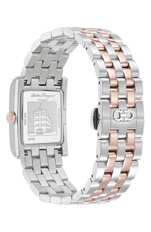 Shop Ferragamo Lace Bracelet Watch, 20mm X 25mm In Rose Gold/stainless Steel