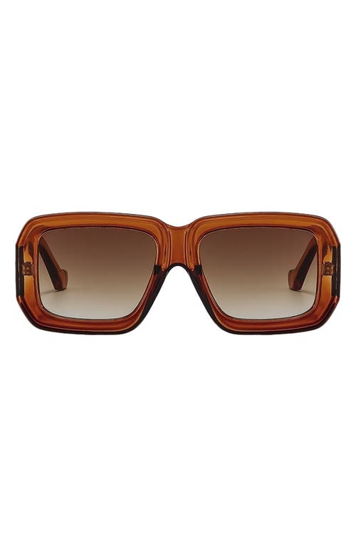 Fifth & Ninth Brooke 52mm Polarized Square Sunglasses In Brown/brown
