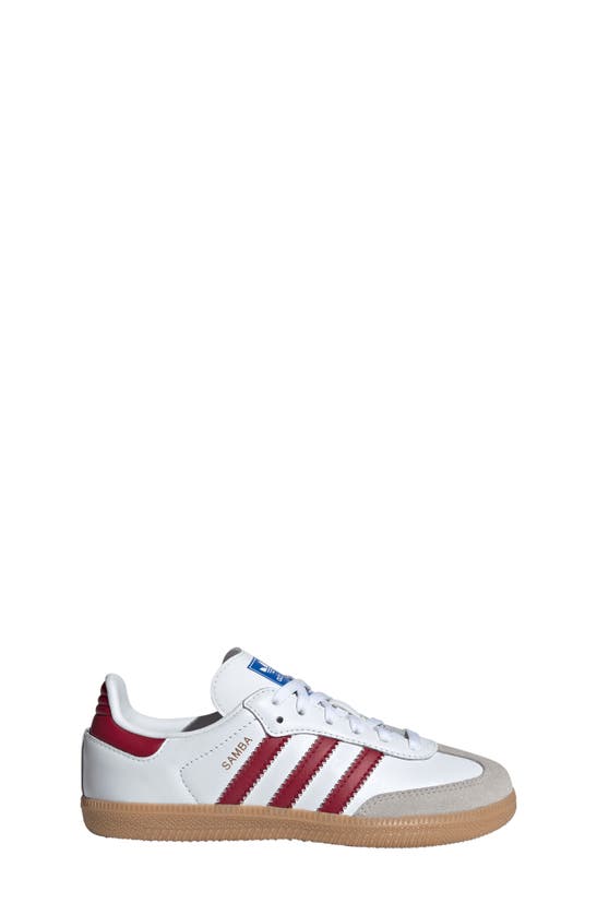 Shop Adidas Originals Samba Sneaker In White/ Burgundy/ Gum
