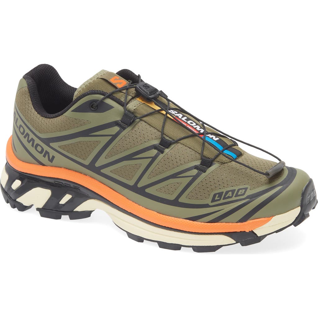 Salomon Gender Inclusive Xt-6 Gore-tex® Waterproof Sneaker In Deep Lichen Green