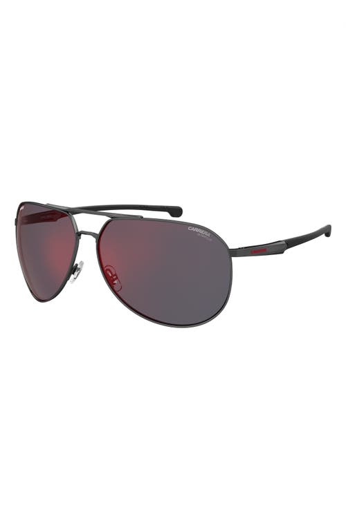 Shop Carrera Eyewear X Ducati Carduc 67mm Oversize Aviator Sunglasses In Black/red Mirror Polar