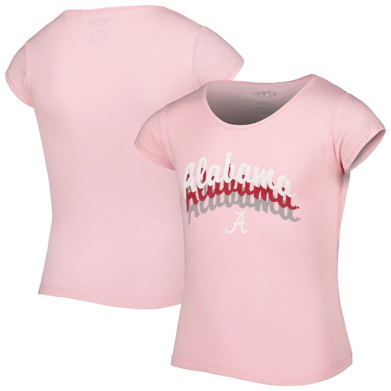 Garb Kids' Girls Youth  Pink Alabama Crimson Tide Charlotte Tri-blend T-shirt