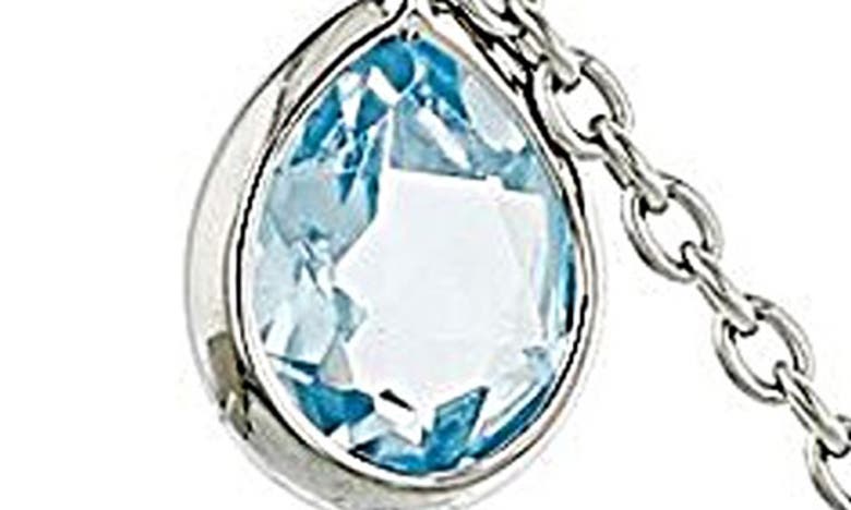 Shop Judith Ripka Pear Shape Cz 5-station Necklace In Blue