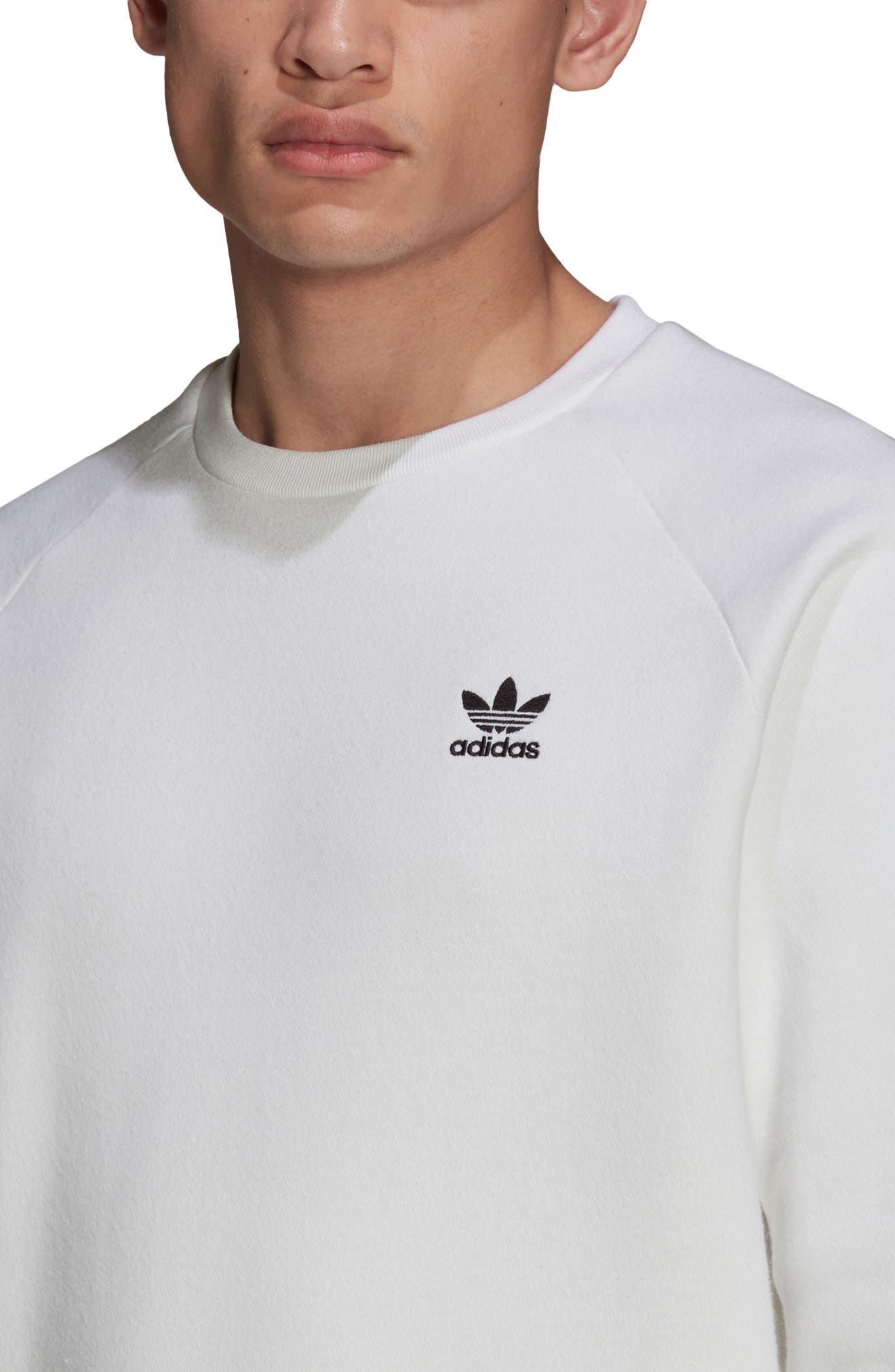 adidas originals sweatshirt with small logo in white